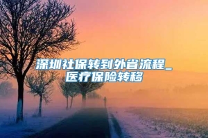 深圳社保转到外省流程_医疗保险转移