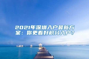 2021年深圳入户最新方案：你更看好积分入户？