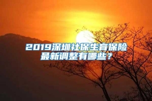 2019深圳社保生育保险最新调整有哪些？