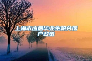 上海市应届毕业生积分落户政策