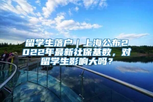 留学生落户｜上海公布2022年最新社保基数，对留学生影响大吗？
