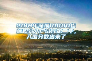 2018年深圳10000指标积分入户试行第二年，入围分数出来了