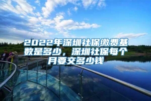 2022年深圳社保缴费基数是多少，深圳社保每个月要交多少钱