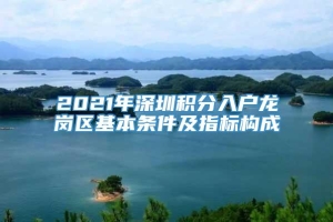 2021年深圳积分入户龙岗区基本条件及指标构成