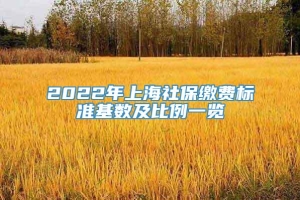 2022年上海社保缴费标准基数及比例一览