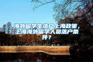 海外留学生落户上海政策，上海海外留学人员落户条件？