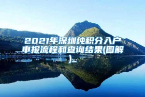2021年深圳纯积分入户申报流程和查询结果(图解)_