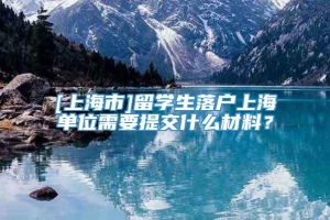 [上海市]留学生落户上海单位需要提交什么材料？