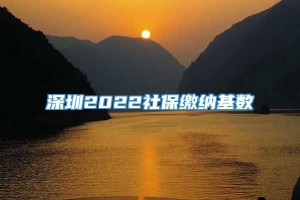 深圳2022社保缴纳基数