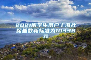 2021留学生落户上海社保基数新标准为10338元