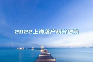 2022上海落户积分细则