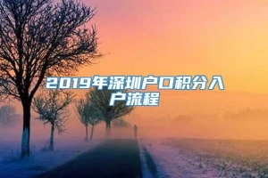 2019年深圳户口积分入户流程