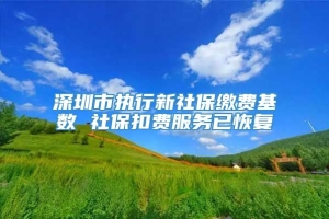 深圳市执行新社保缴费基数 社保扣费服务已恢复