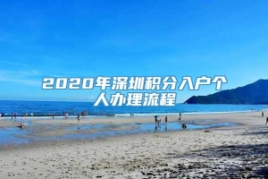 2020年深圳积分入户个人办理流程