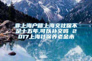 非上海户籍上海交社保不足十五年,可以补交吗 2017上海社保养老金未