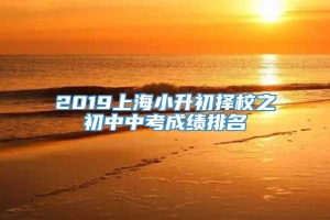 2019上海小升初择校之初中中考成绩排名