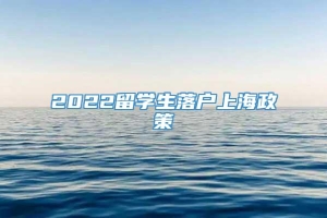 2022留学生落户上海政策