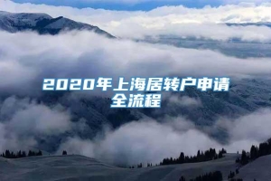 2020年上海居转户申请全流程