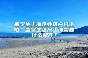 留学生上海企业落户口资格，留学生落户上海需要什么条件？