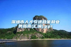 深圳市人才引进政策和业务指南(汇编).ppt