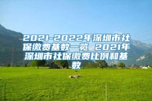 2021-2022年深圳市社保缴费基数一览 2021年深圳市社保缴费比例和基数
