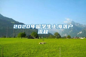 2020年留学生上海落户流程